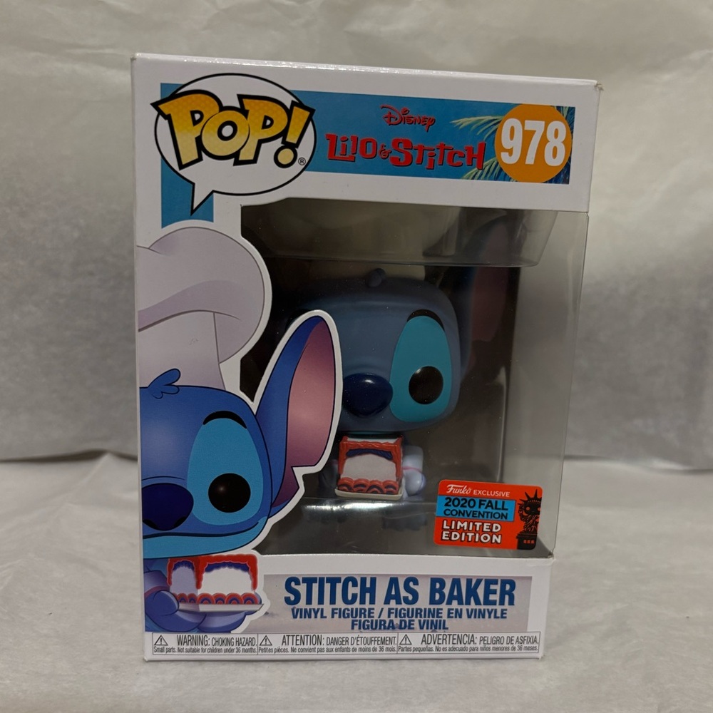 Funko Pop! Blue Stitch As Baker Vinyl Figure
